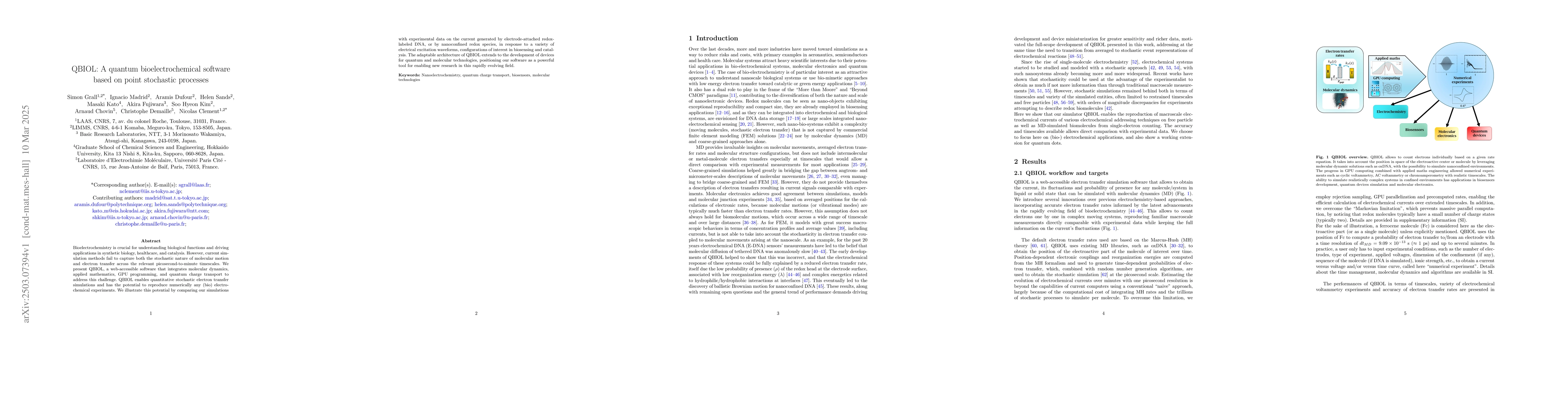 Thumbnail for QBIOL: A quantum bioelectrochemical software based on point stochastic
  processes