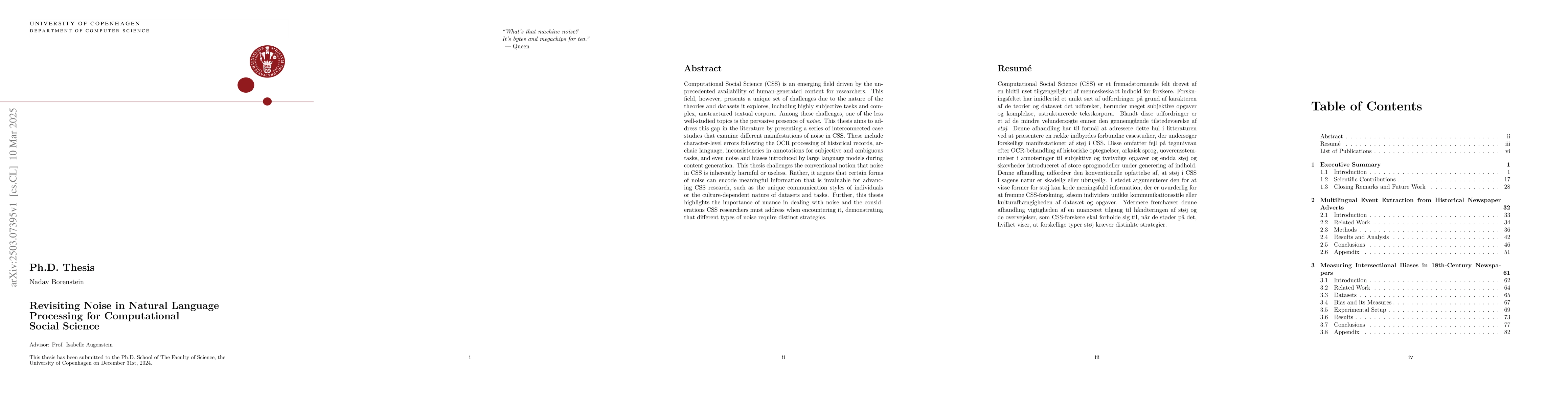 Thumbnail for Revisiting Noise in Natural Language Processing for Computational Social
  Science