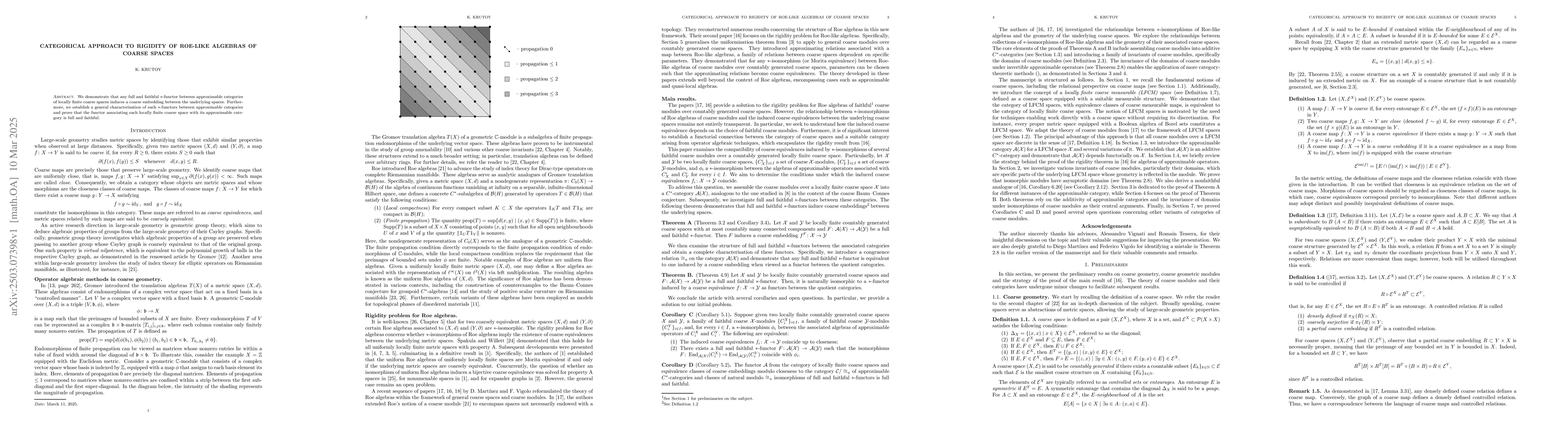 Thumbnail for Categorical approach to rigidity of Roe-like algebras of coarse spaces