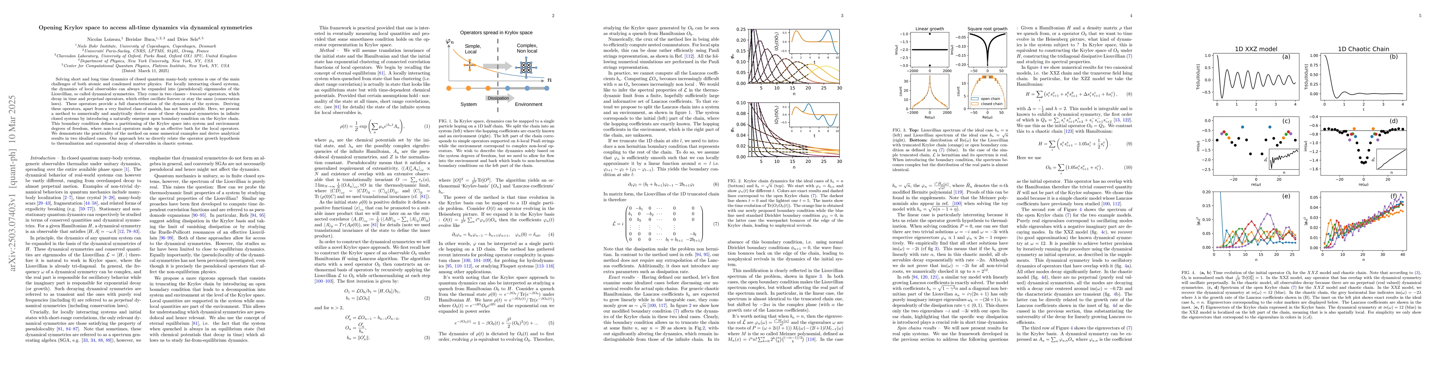 Thumbnail for Opening Krylov space to access all-time dynamics via dynamical
  symmetries