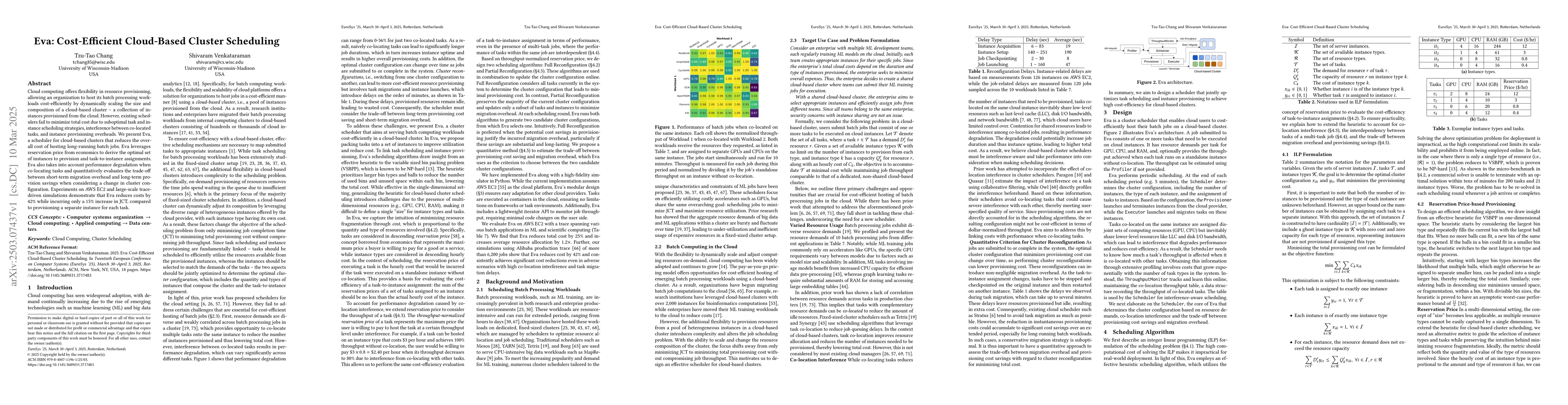 Thumbnail for Eva: Cost-Efficient Cloud-Based Cluster Scheduling