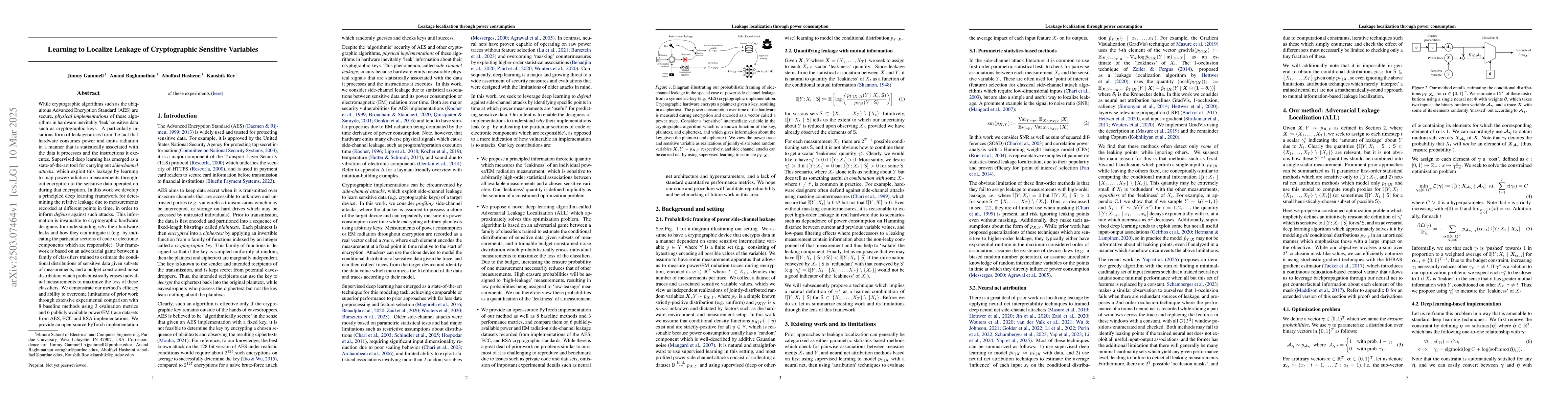 Thumbnail for Learning to Localize Leakage of Cryptographic Sensitive Variables