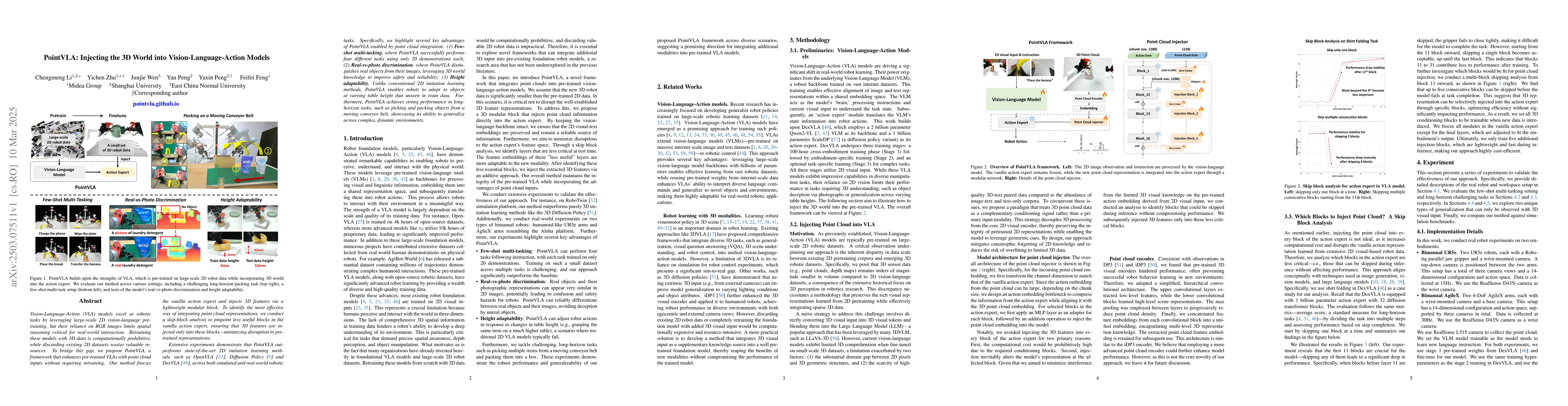 Thumbnail for PointVLA: Injecting the 3D World into Vision-Language-Action Models