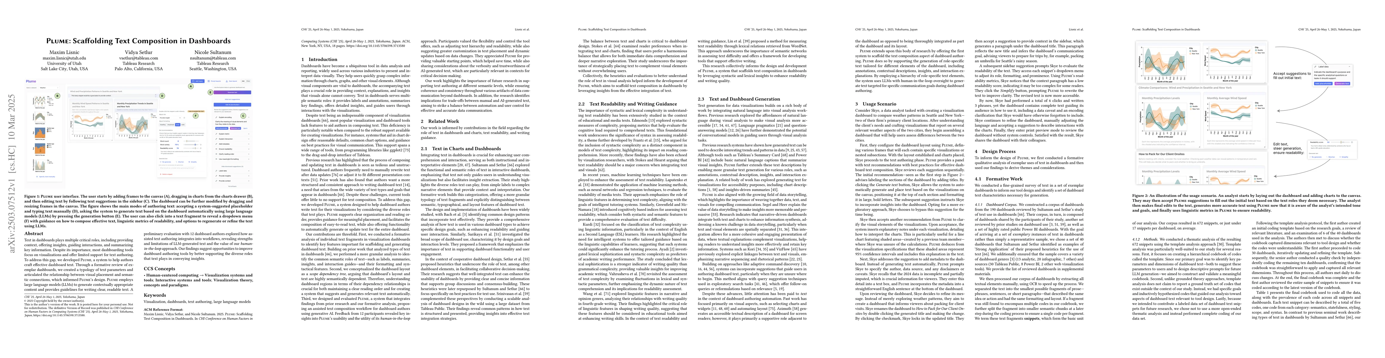 Thumbnail for Plume: Scaffolding Text Composition in Dashboards