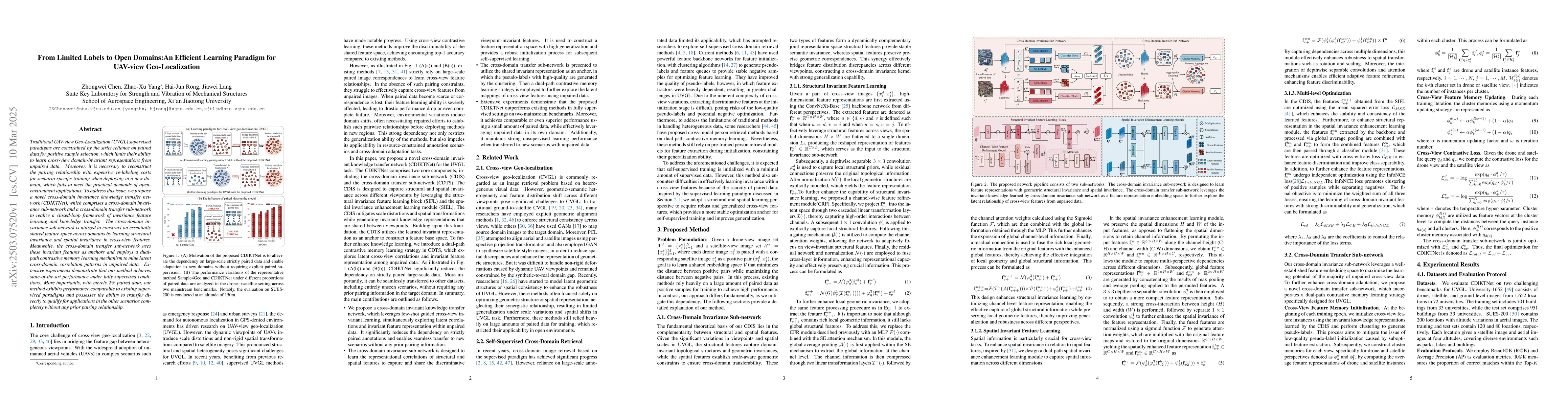 Thumbnail for From Limited Labels to Open Domains: An Efficient Learning Paradigm for
  UAV-view Geo-Localization