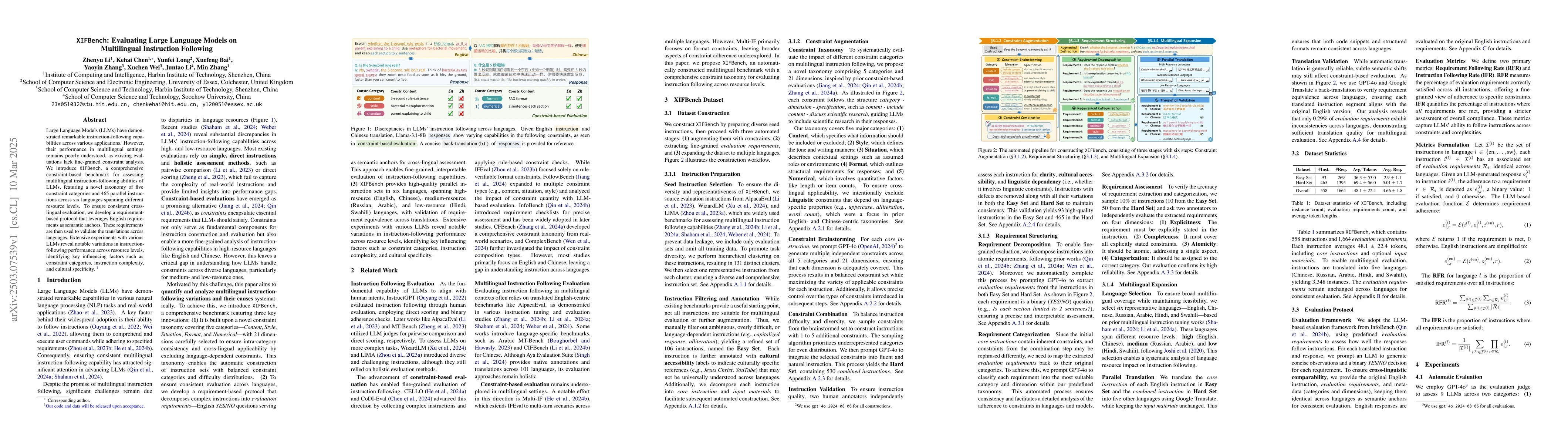 Thumbnail for XIFBench: Evaluating Large Language Models on Multilingual Instruction
  Following