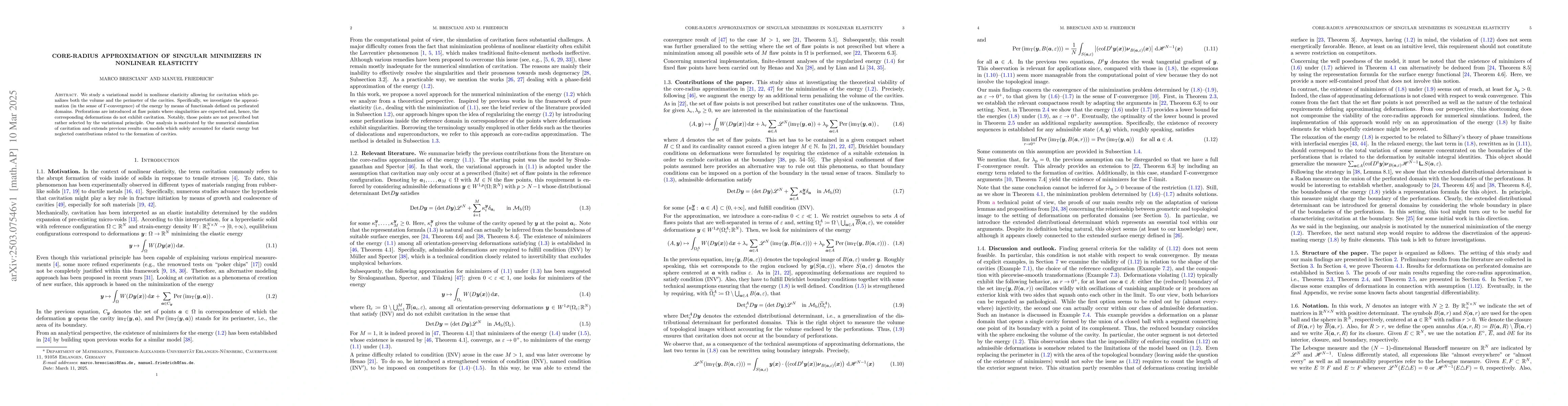 Thumbnail for Core-radius approximation of singular minimizers in nonlinear elasticity