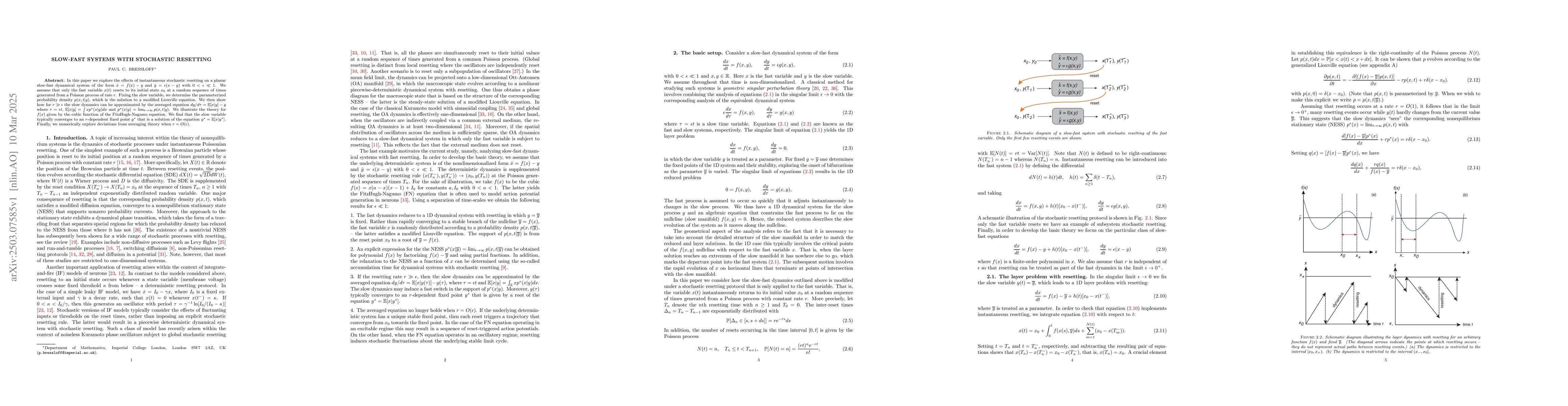 Thumbnail for Slow-fast systems with stochastic resetting