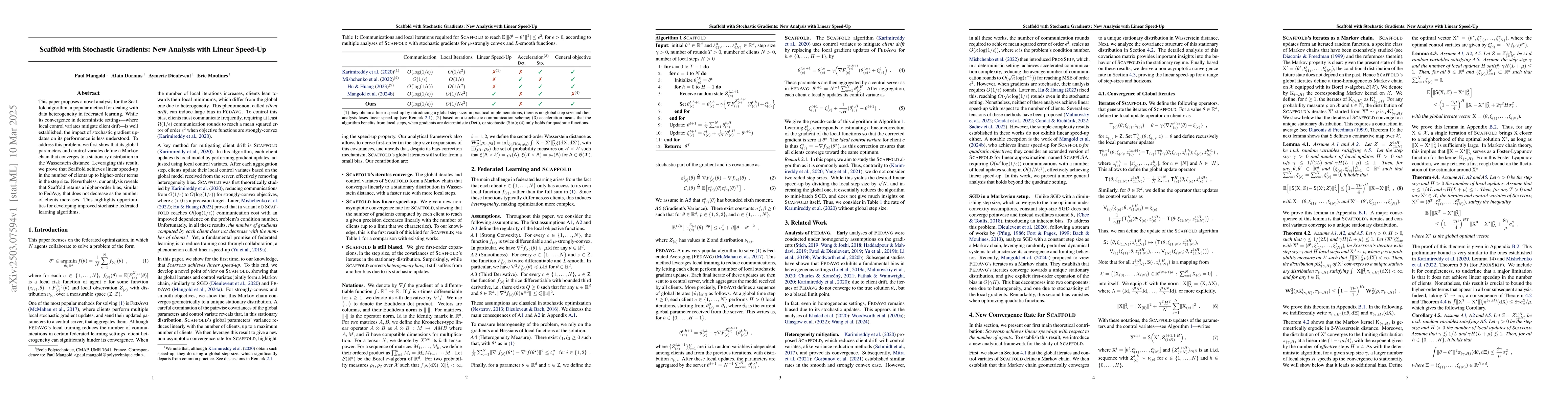 Thumbnail for Scaffold with Stochastic Gradients: New Analysis with Linear Speed-Up