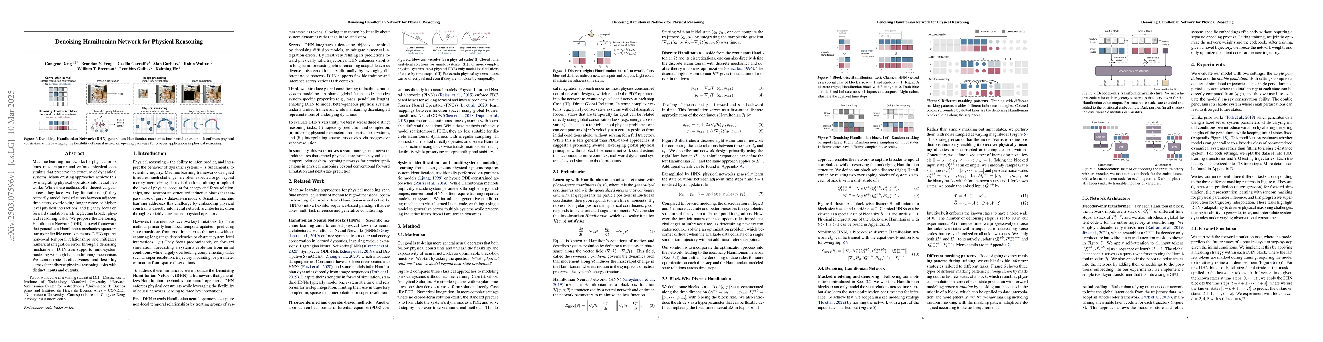 Thumbnail for Denoising Hamiltonian Network for Physical Reasoning