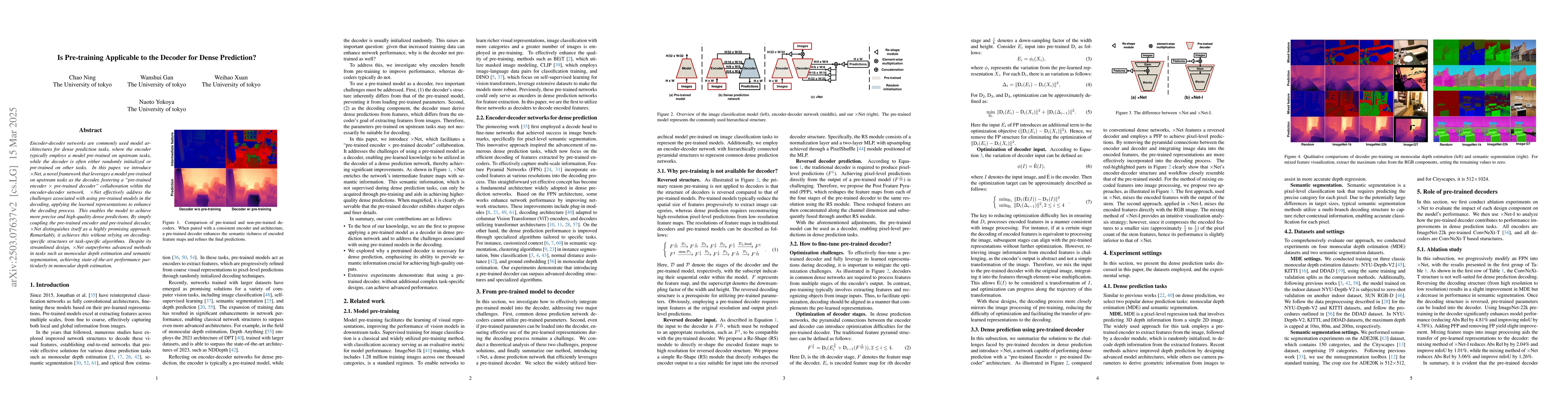 Thumbnail for Is Pre-training Applicable to the Decoder for Dense Prediction?