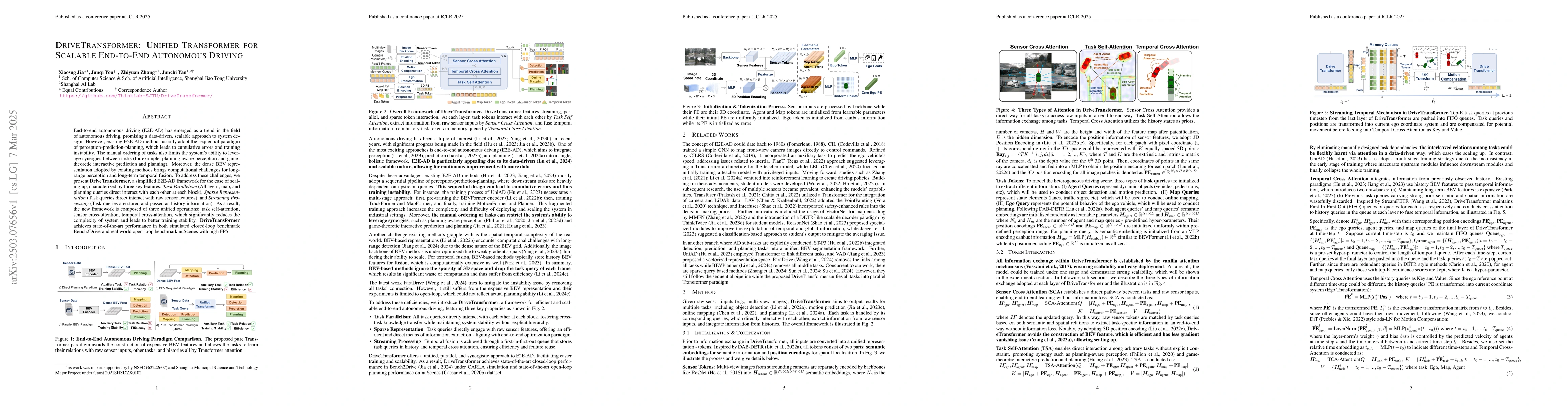 Thumbnail for DriveTransformer: Unified Transformer for Scalable End-to-End Autonomous
  Driving