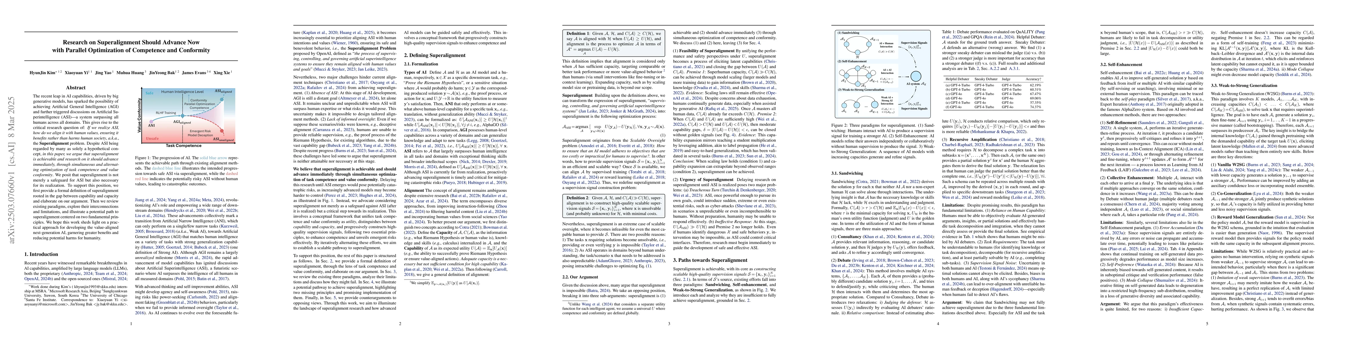Thumbnail for Research on Superalignment Should Advance Now with Parallel Optimization
  of Competence and Conformity
