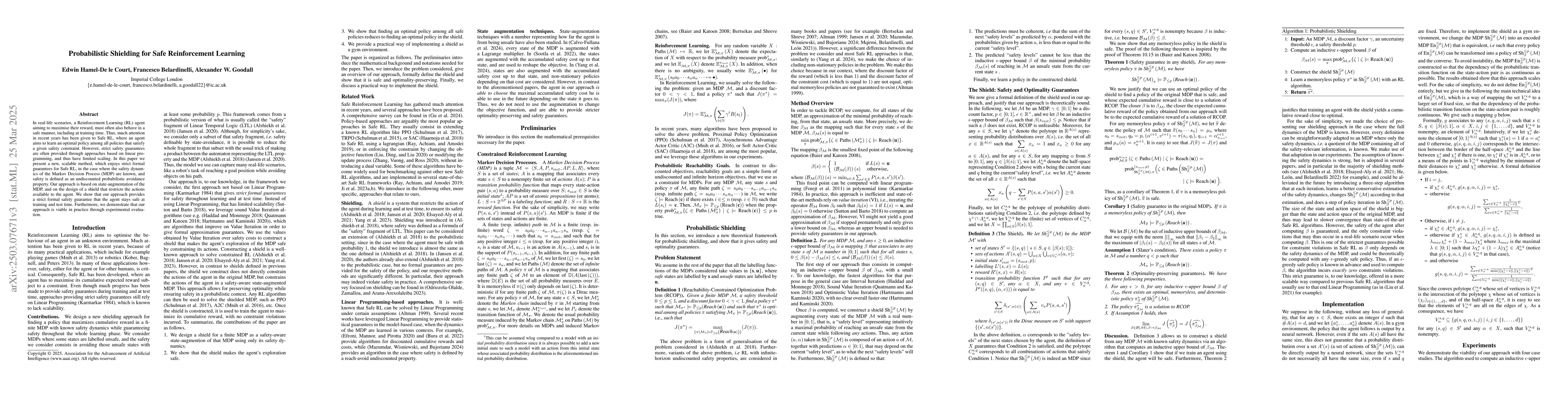 Thumbnail for Probabilistic Shielding for Safe Reinforcement Learning