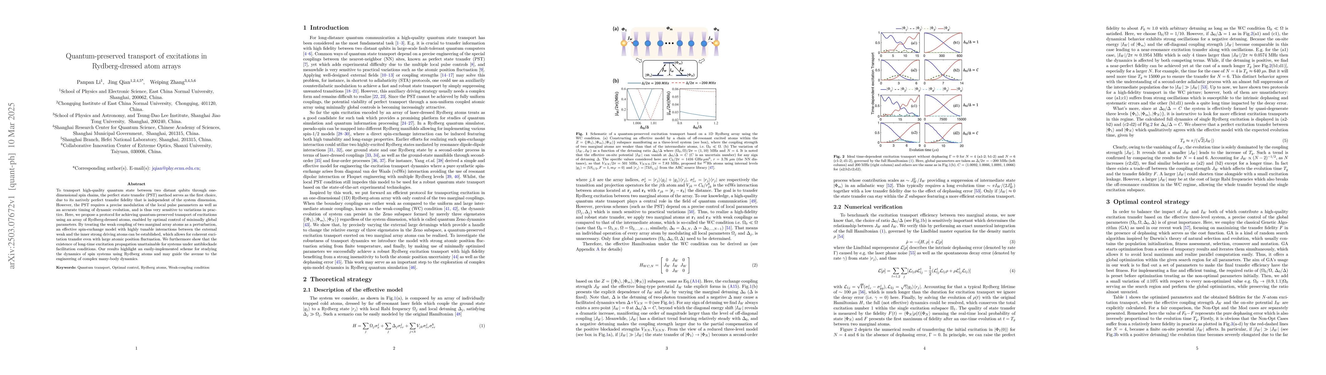 Thumbnail for Quantum-preserved transport of excitations in Rydberg-dressed atom
  arrays