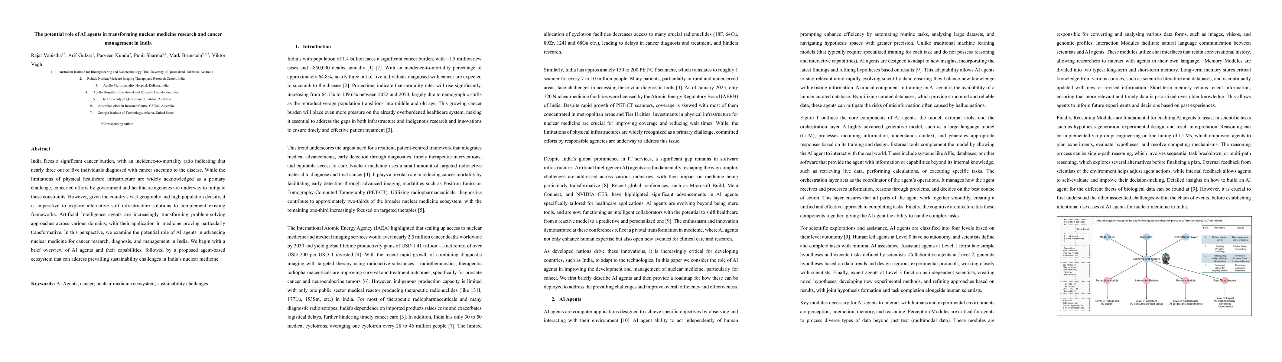 Thumbnail for The potential role of AI agents in transforming nuclear medicine
  research and cancer management in India