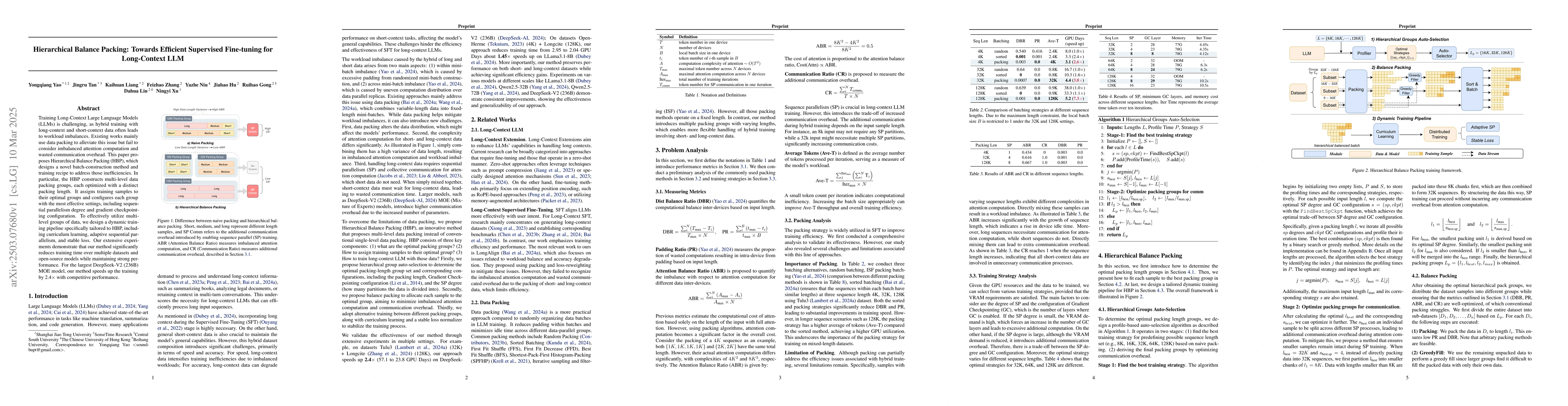 Thumbnail for Hierarchical Balance Packing: Towards Efficient Supervised Fine-tuning
  for Long-Context LLM