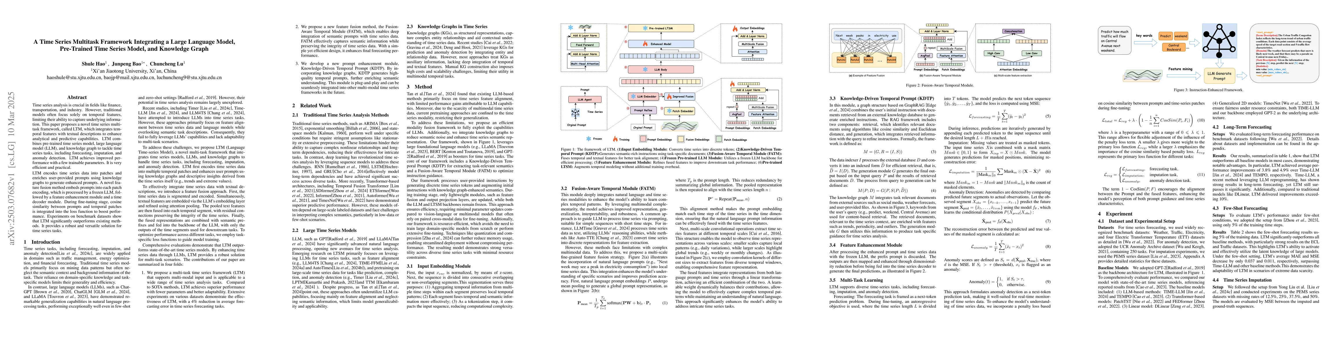 Thumbnail for A Time Series Multitask Framework Integrating a Large Language Model,
  Pre-Trained Time Series Model, and Knowledge Graph