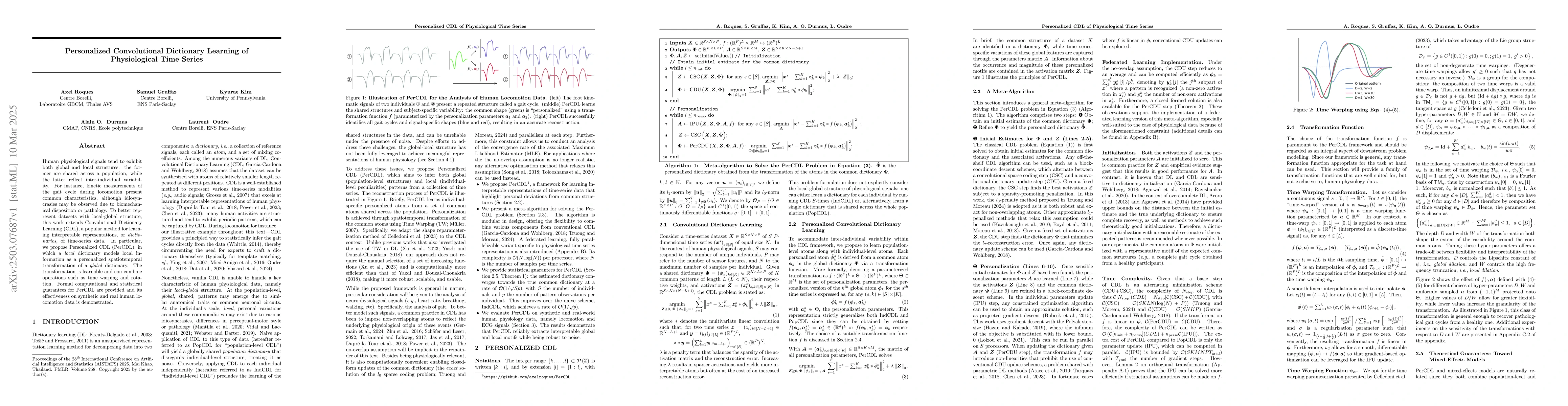 Thumbnail for Personalized Convolutional Dictionary Learning of Physiological Time
  Series