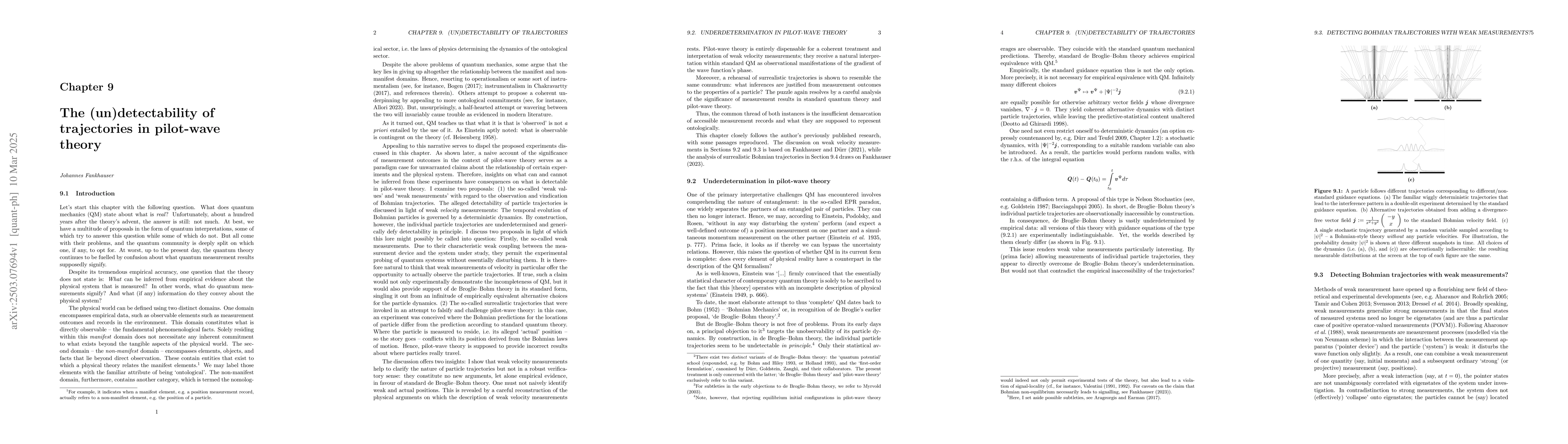 Thumbnail for The (un)detectability of trajectories in pilot-wave theory