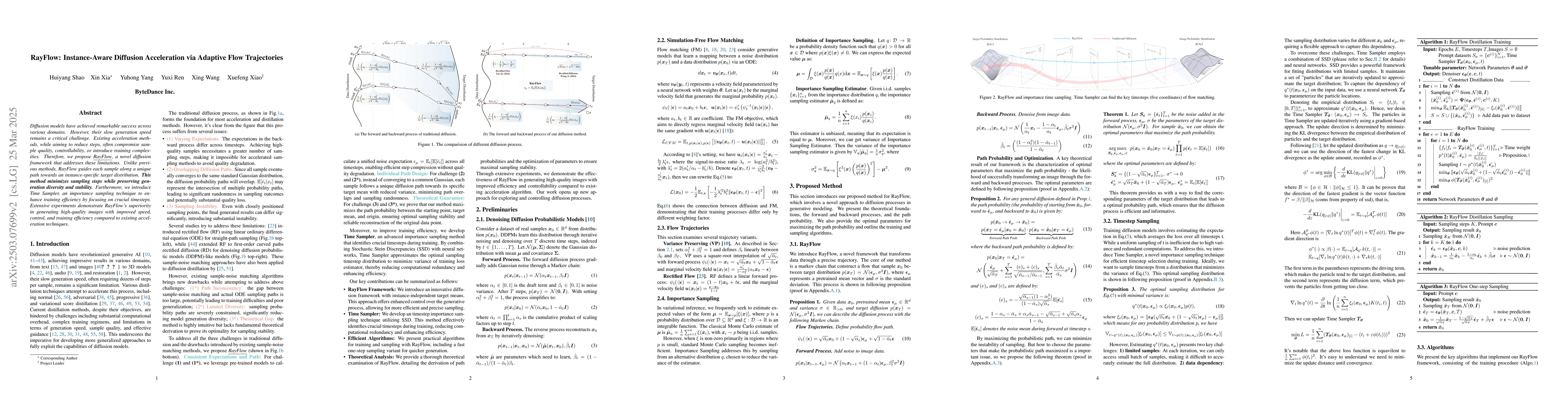 Thumbnail for RayFlow: Instance-Aware Diffusion Acceleration via Adaptive Flow
  Trajectories