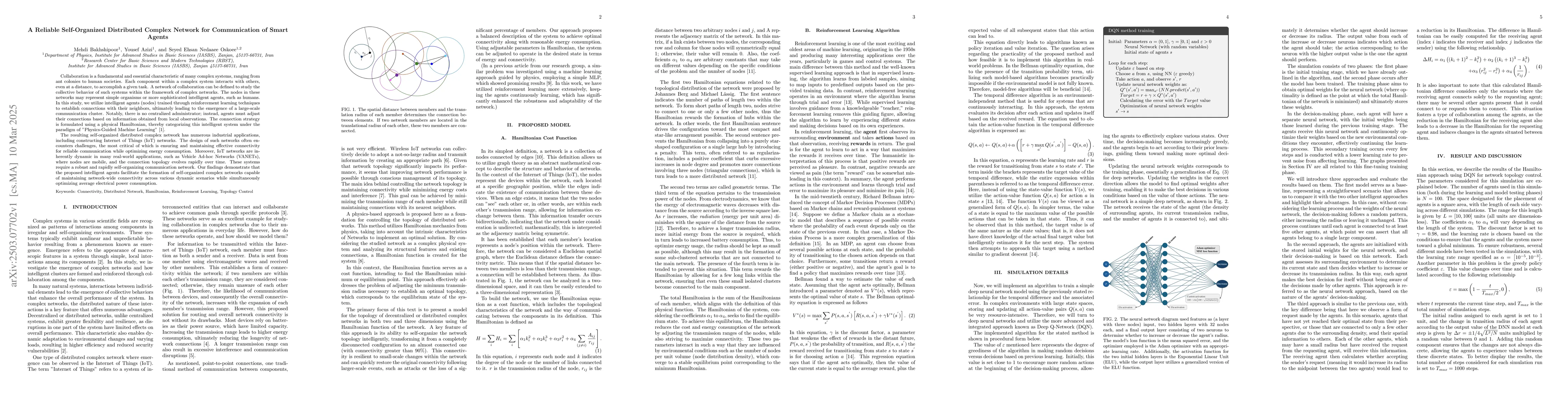 Thumbnail for A Reliable Self-Organized Distributed Complex Network for Communication
  of Smart Agents
