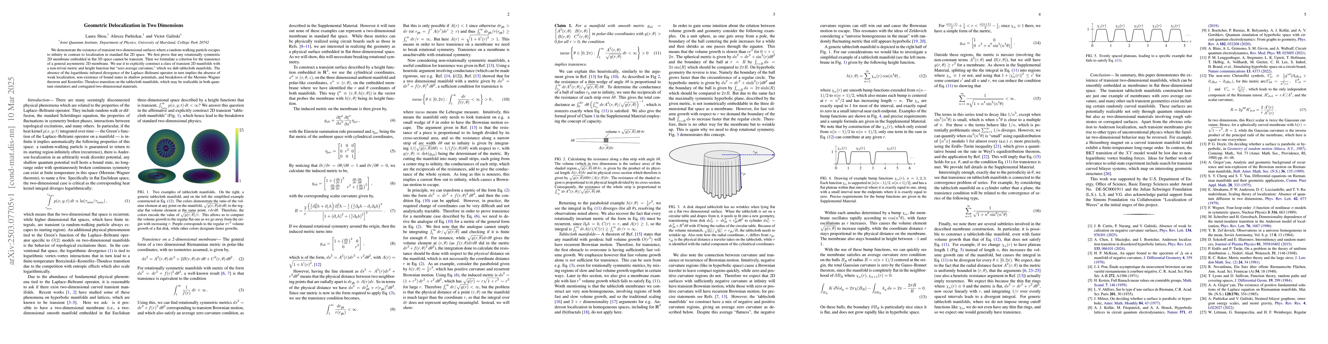 Thumbnail for Geometric Delocalization in Two Dimensions