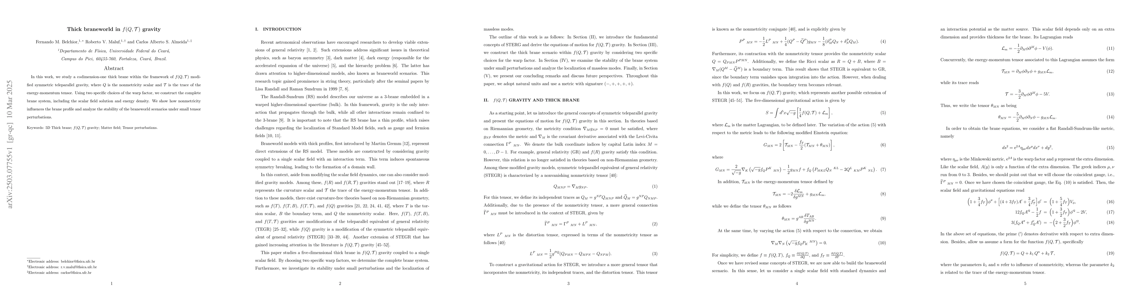 Thumbnail for Thick braneworld in $f(Q,\mathcal{T})$ gravity