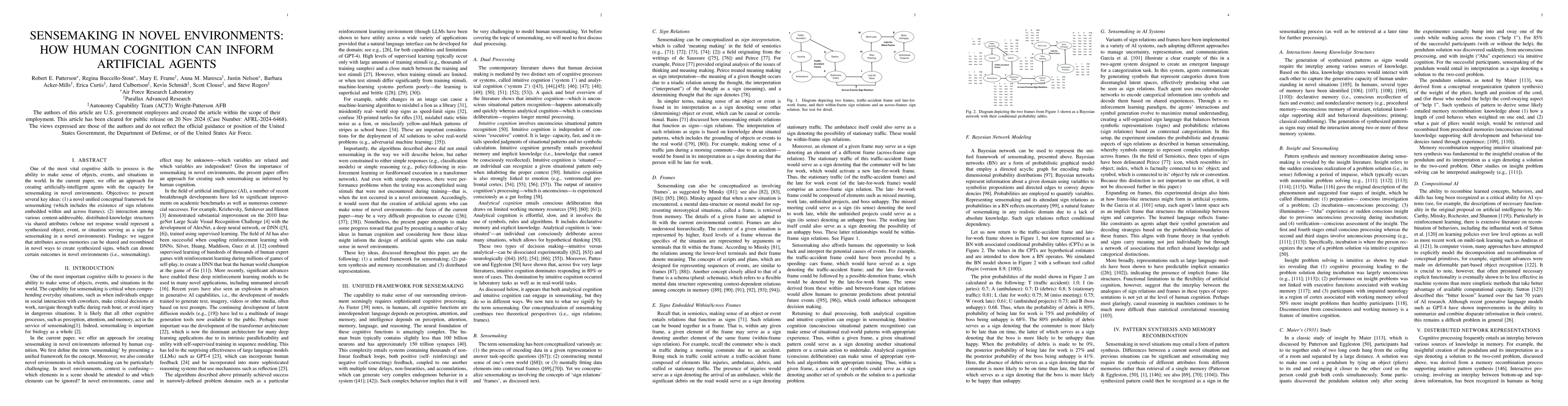 Thumbnail for Sensemaking in Novel Environments: How Human Cognition Can Inform
  Artificial Agents