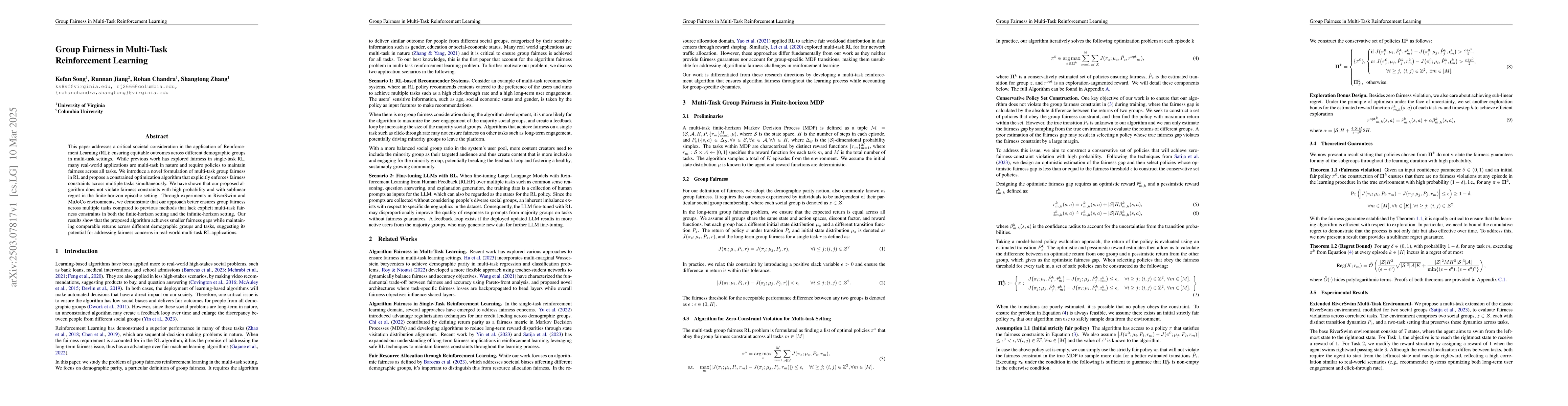 Thumbnail for Group Fairness in Multi-Task Reinforcement Learning