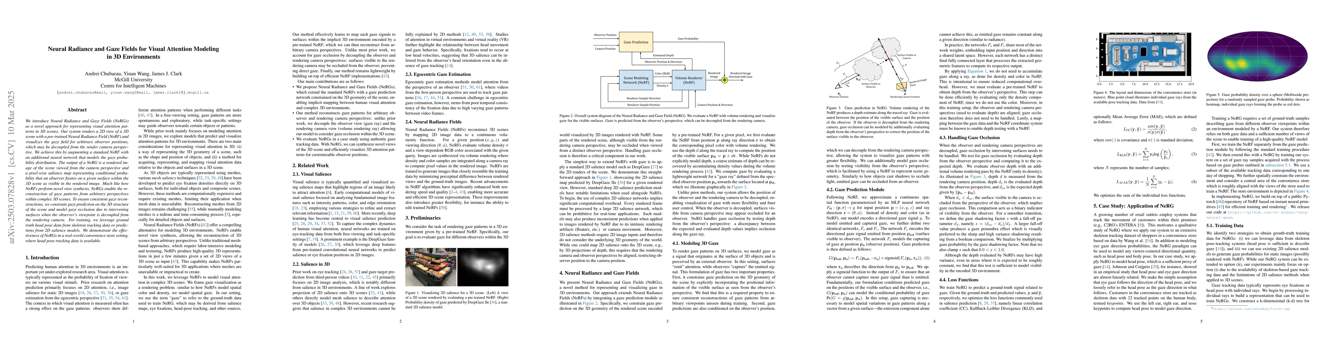 Thumbnail for Neural Radiance and Gaze Fields for Visual Attention Modeling in 3D
  Environments