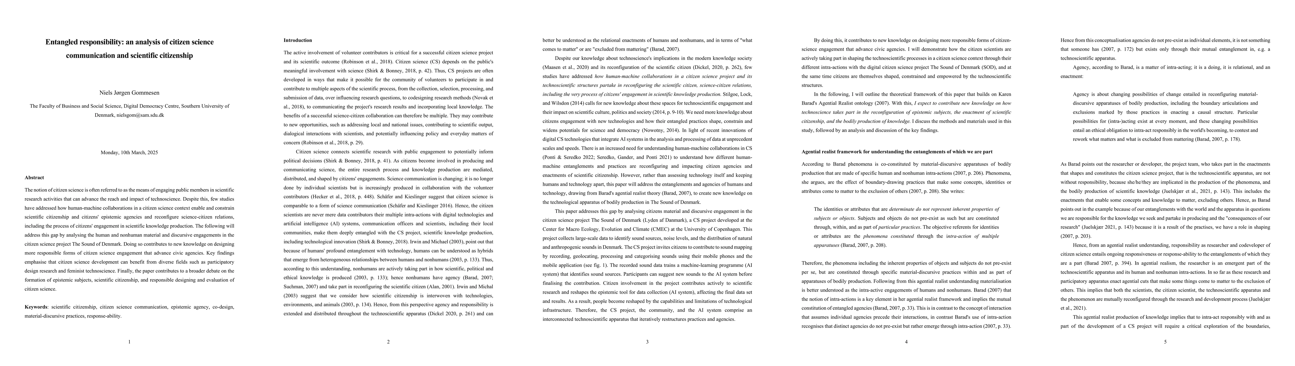 Thumbnail for Entangled responsibility: an analysis of citizen science communication
  and scientific citizenship