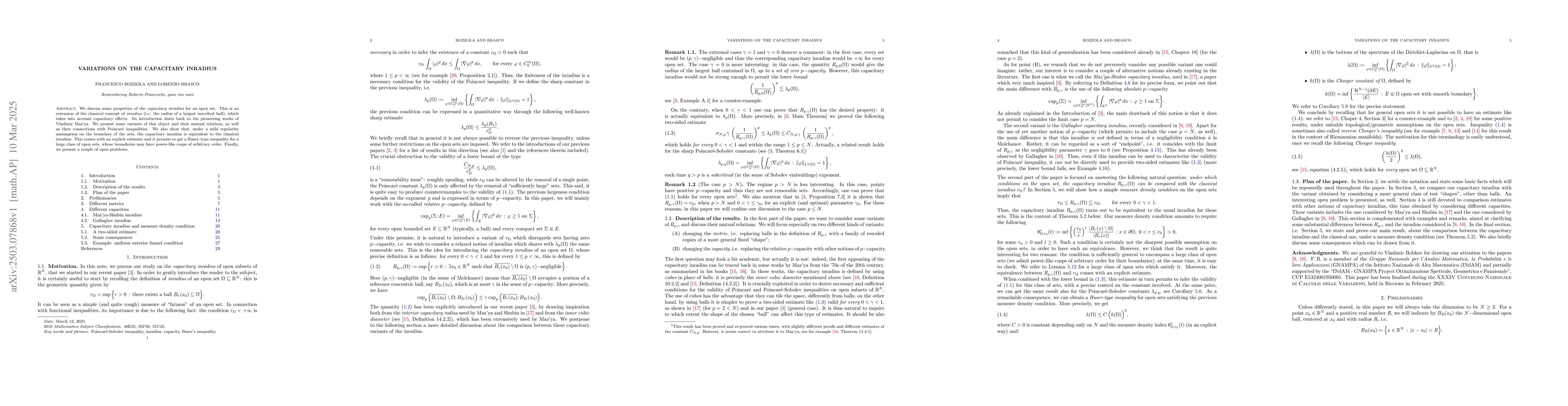 Thumbnail for Variations on the capacitary inradius