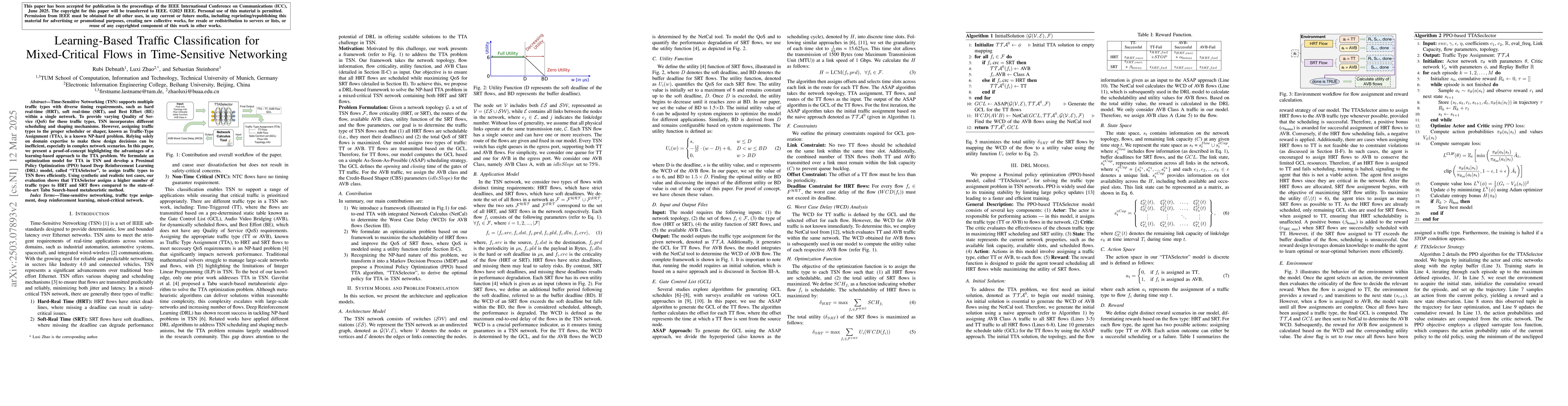 Thumbnail for Learning-Based Traffic Classification for Mixed-Critical Flows in
  Time-Sensitive Networking