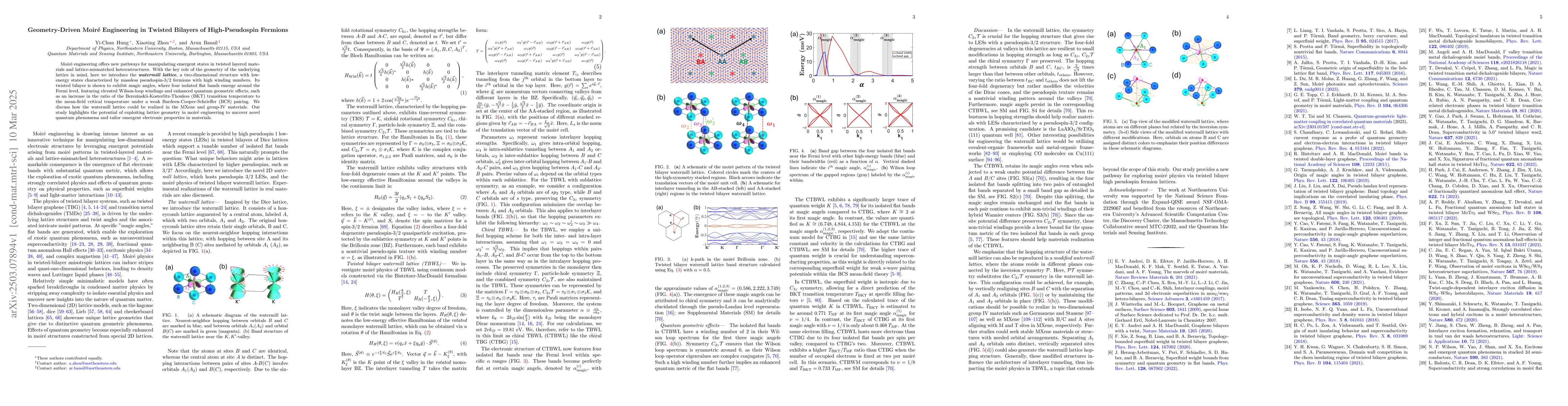 Thumbnail for Geometry-Driven Moiré Engineering in Twisted Bilayers of
  High-Pseudospin Fermions