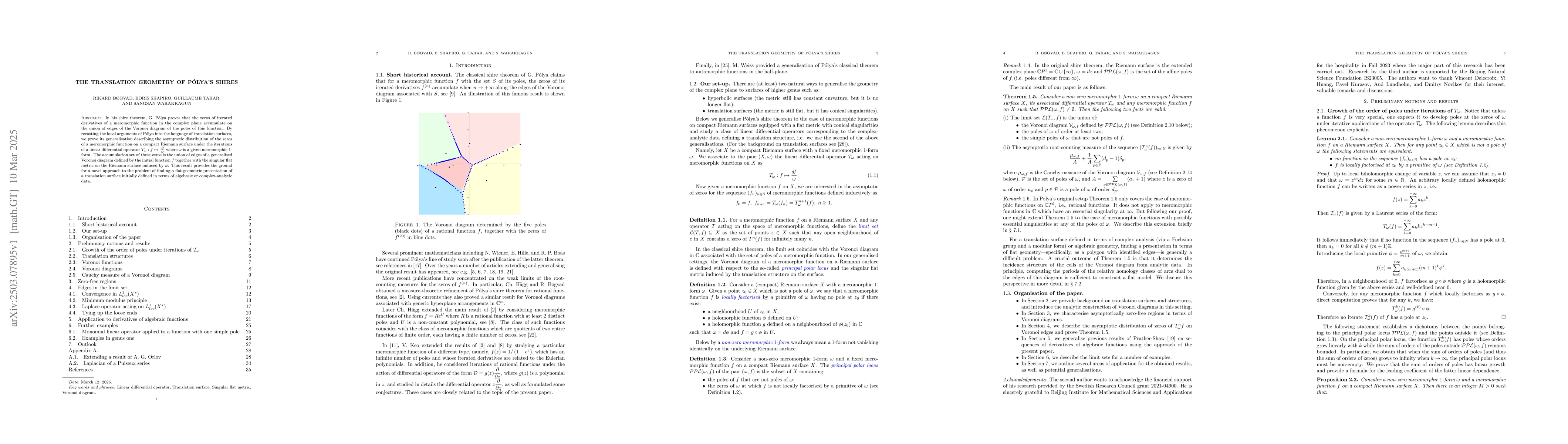 Thumbnail for The translation geometry of Pólya's shires