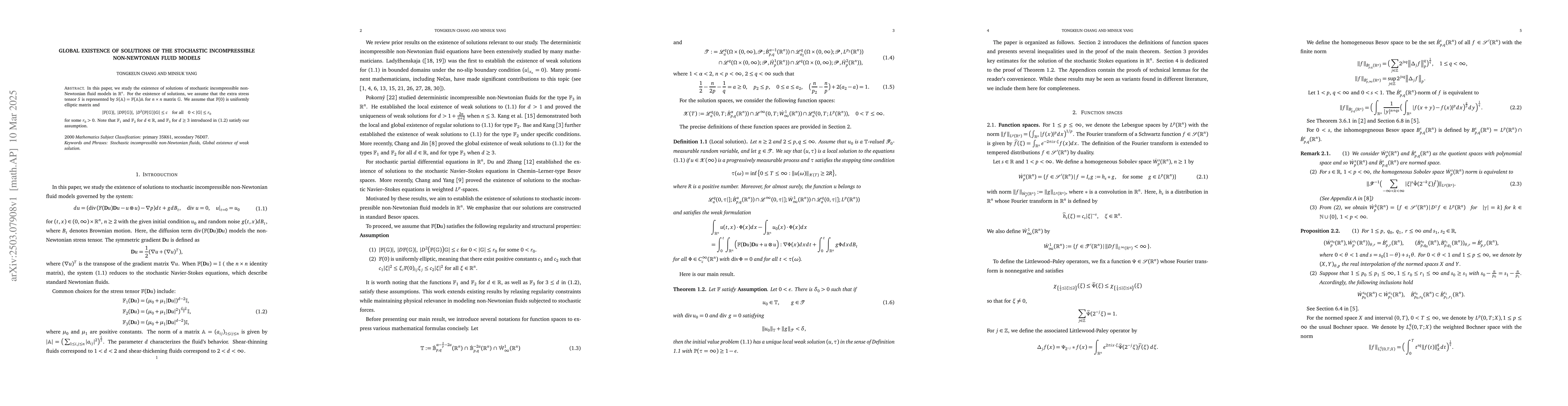 Thumbnail for Global existence of solutions of the stochastic incompressible
  non-Newtonian fluid models