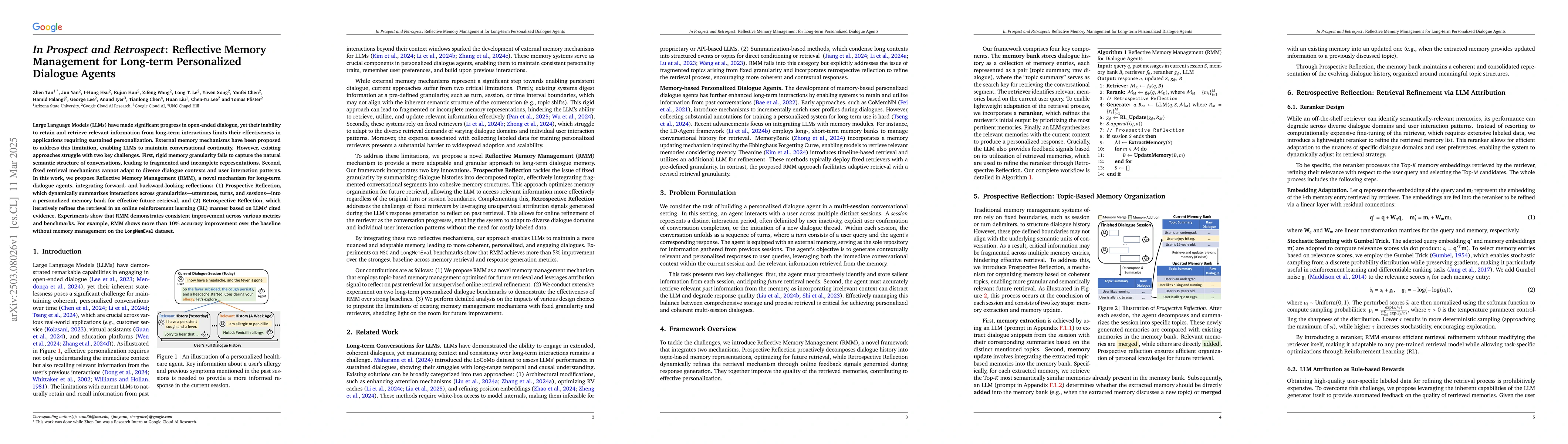 Thumbnail for In Prospect and Retrospect: Reflective Memory Management for Long-term
  Personalized Dialogue Agents