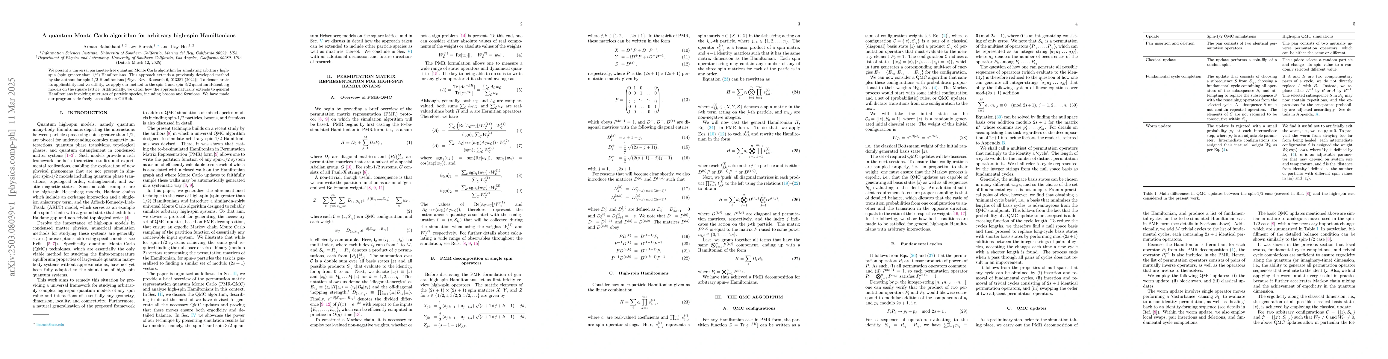 Thumbnail for A quantum Monte Carlo algorithm for arbitrary high-spin Hamiltonians