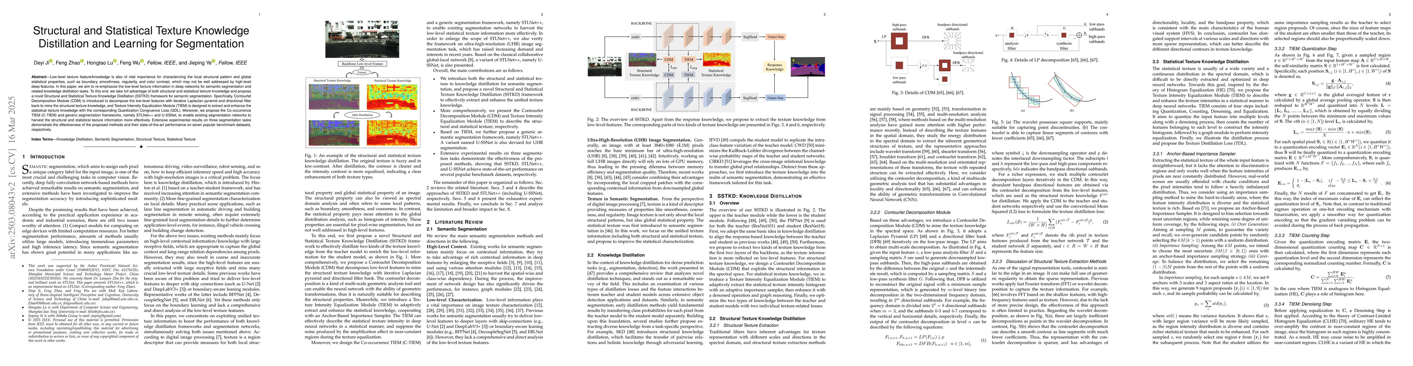 Thumbnail for Structural and Statistical Texture Knowledge Distillation and Learning
  for Segmentation