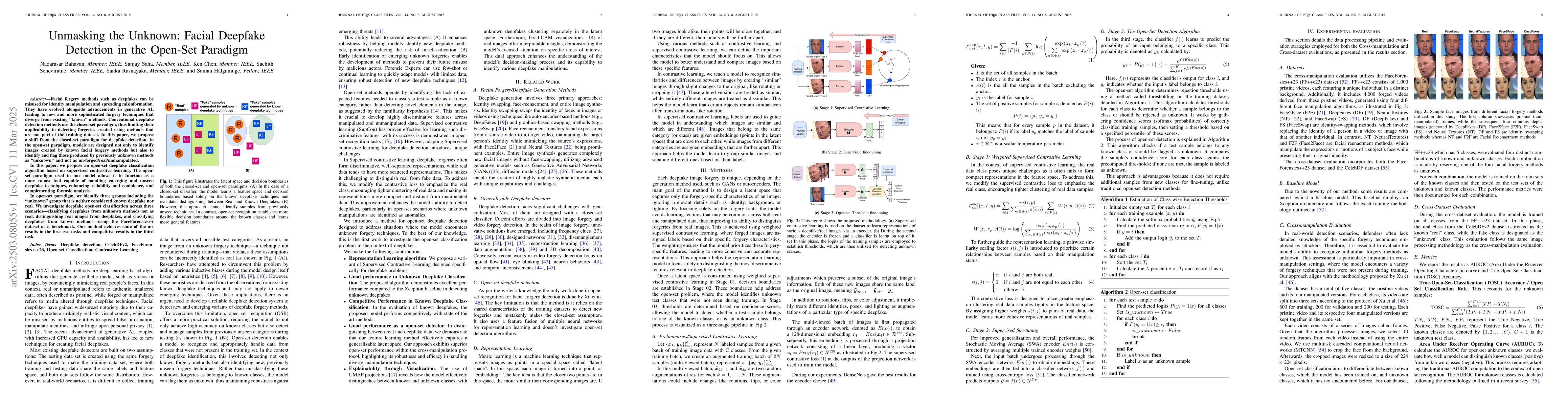 Thumbnail for Unmasking the Unknown: Facial Deepfake Detection in the Open-Set
  Paradigm