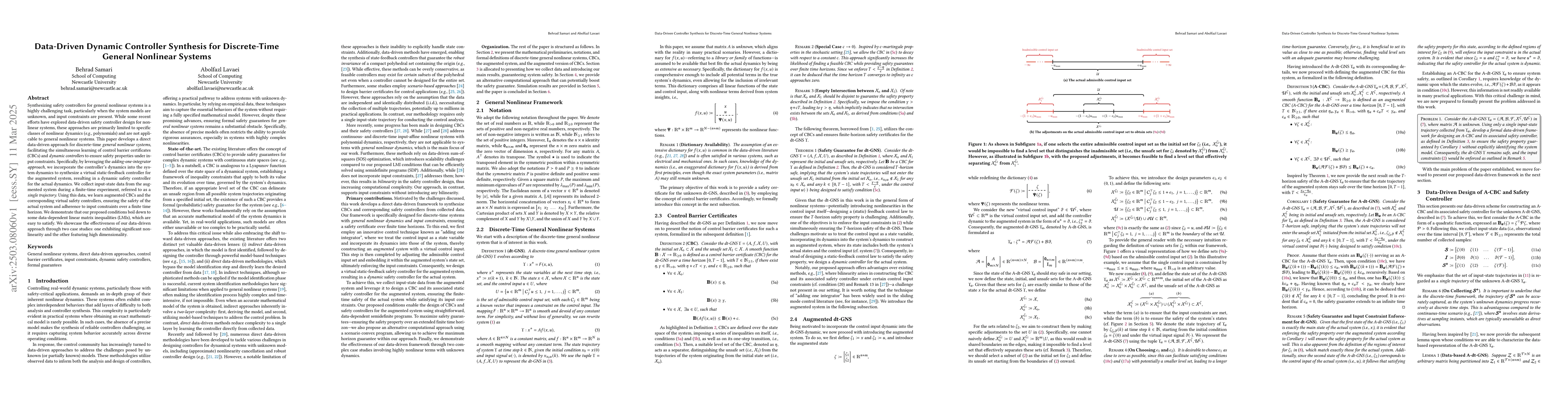 Thumbnail for Data-Driven Dynamic Controller Synthesis for Discrete-Time General
  Nonlinear Systems