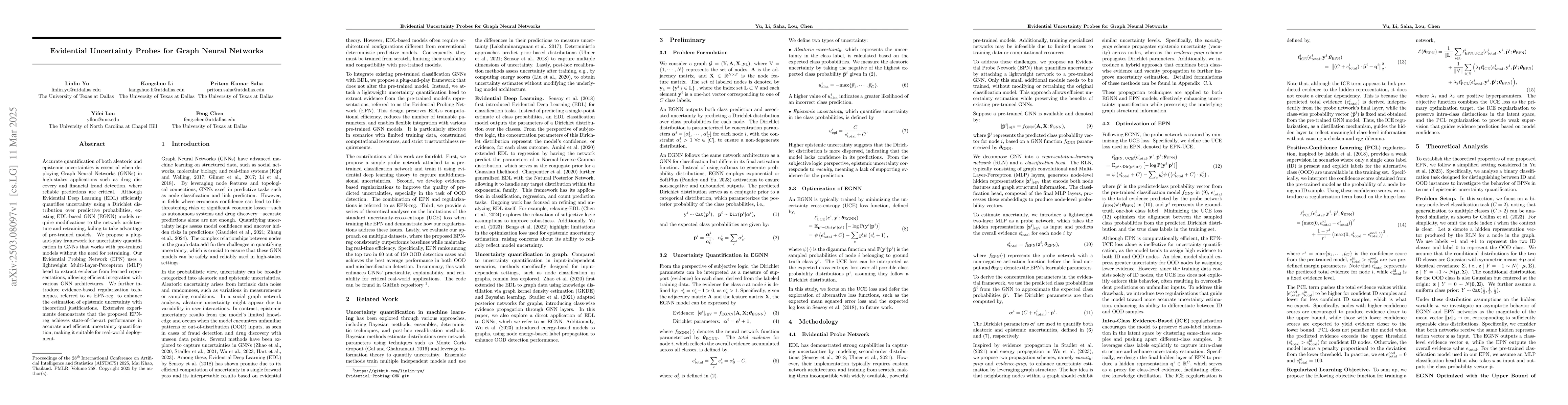 Thumbnail for Evidential Uncertainty Probes for Graph Neural Networks