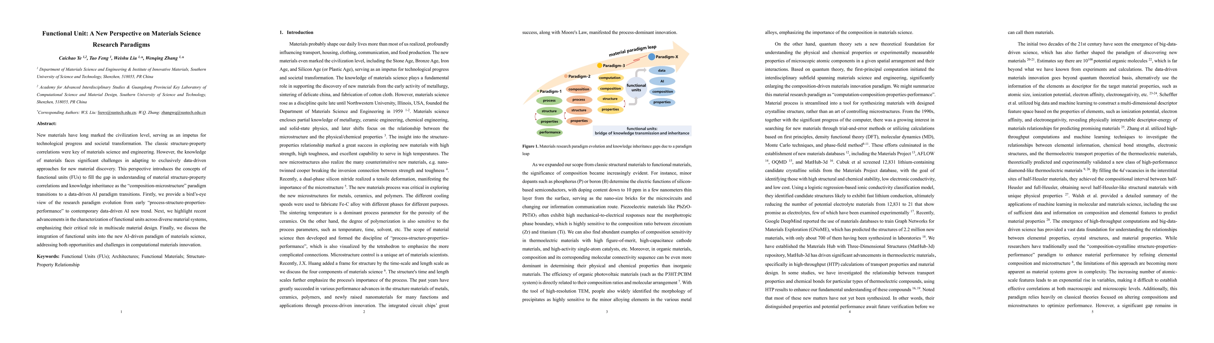Thumbnail for Functional Unit: A New Perspective on Materials Science Research
  Paradigms