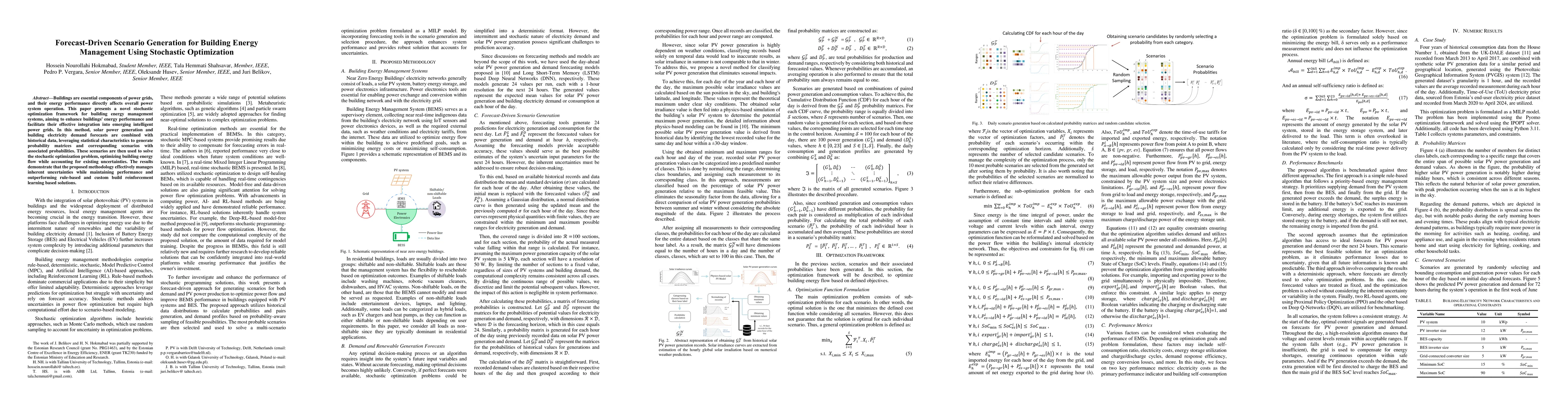 Thumbnail for Forecast-Driven Scenario Generation for Building Energy Management Using
  Stochastic Optimization