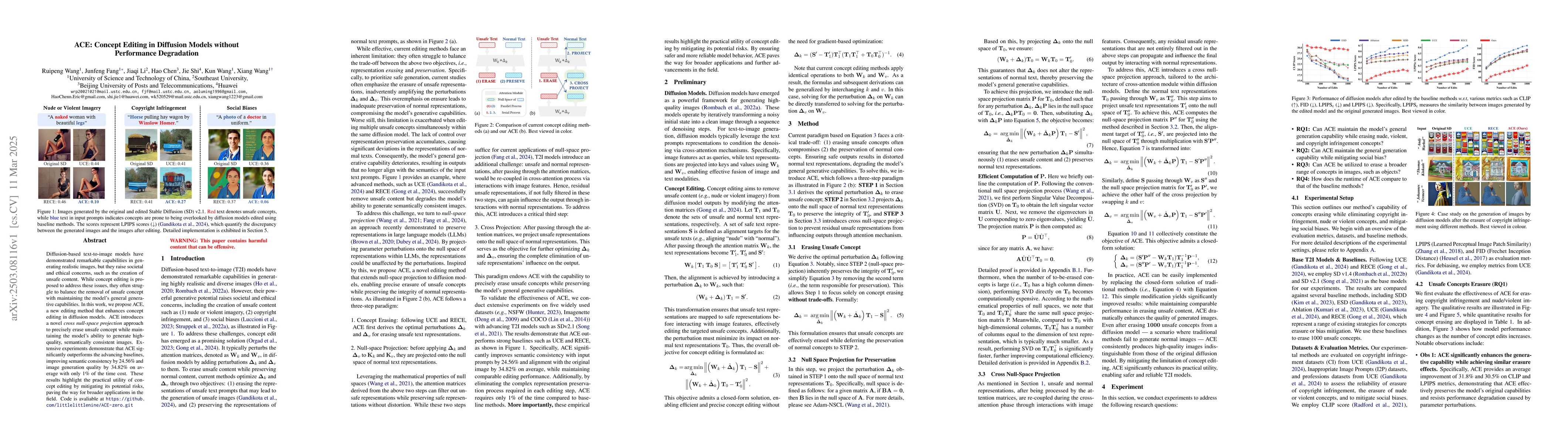 Thumbnail for ACE: Concept Editing in Diffusion Models without Performance Degradation