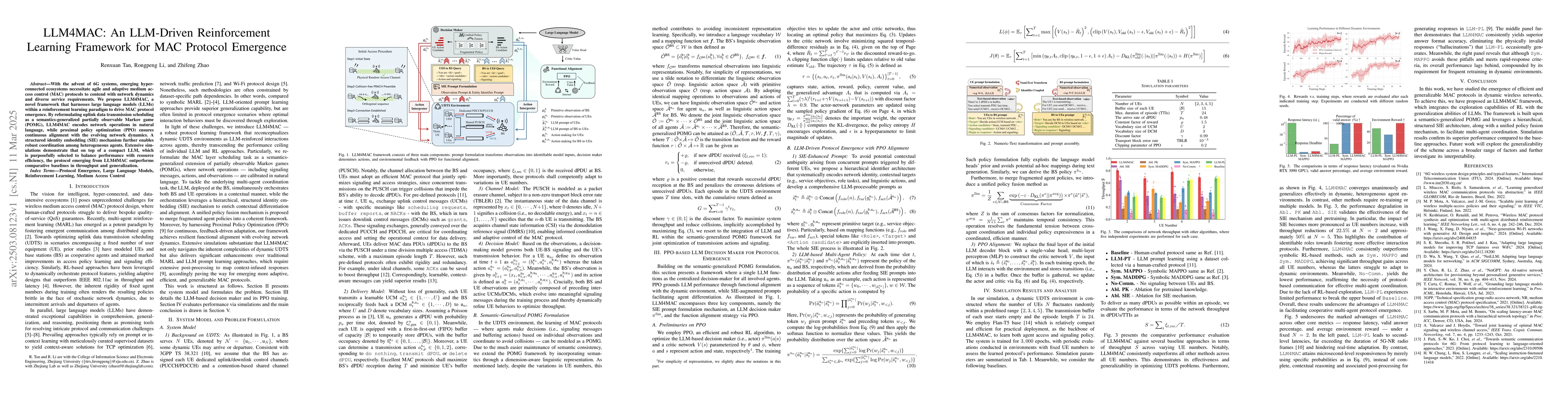 Thumbnail for LLM4MAC: An LLM-Driven Reinforcement Learning Framework for MAC Protocol
  Emergence