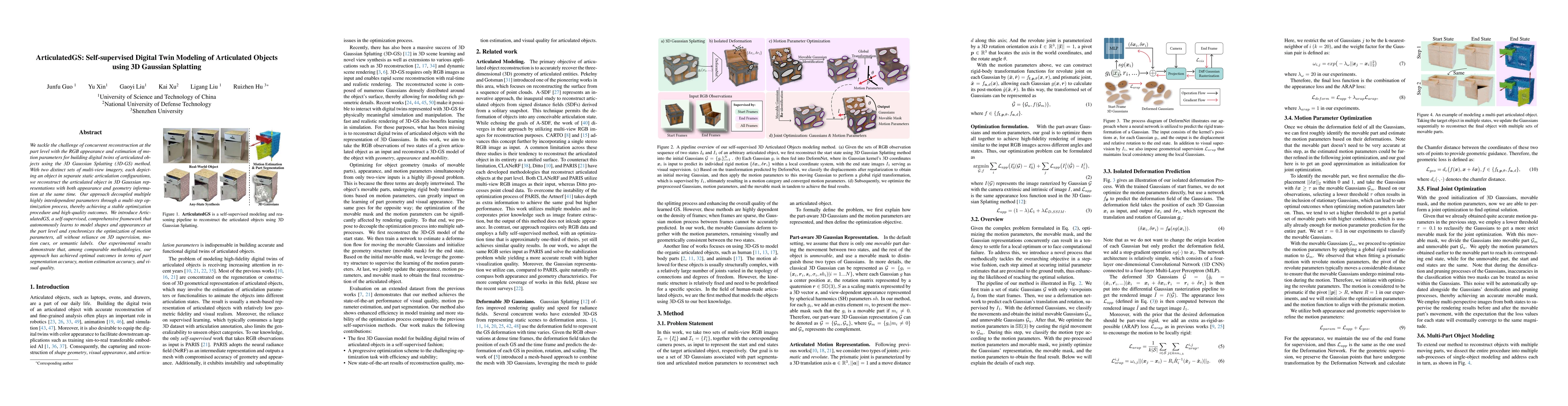 Thumbnail for ArticulatedGS: Self-supervised Digital Twin Modeling of Articulated
  Objects using 3D Gaussian Splatting
