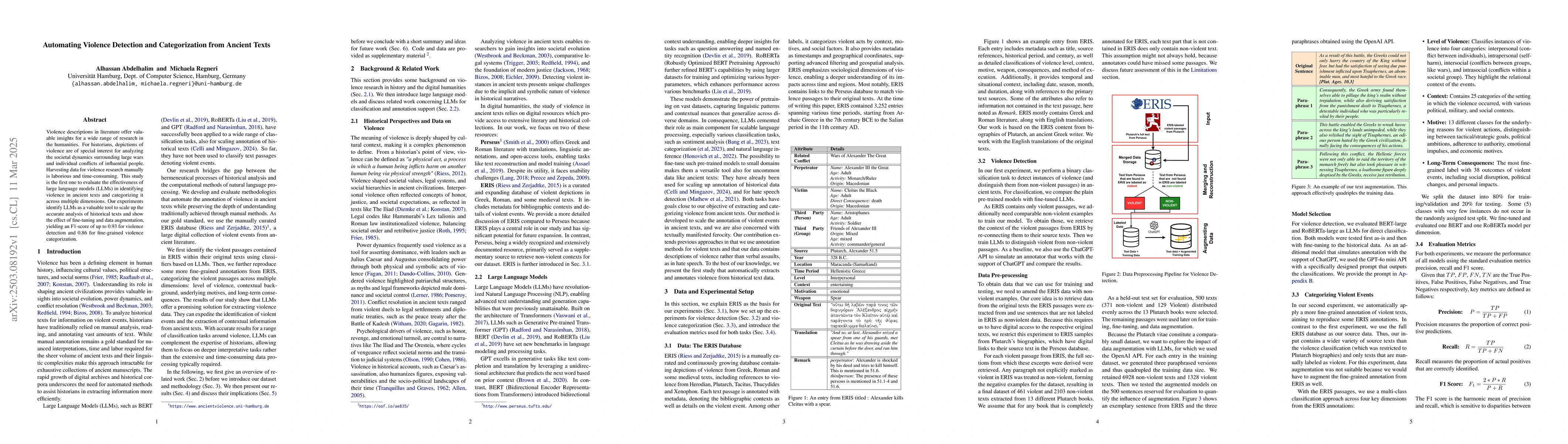Thumbnail for Automating Violence Detection and Categorization from Ancient Texts