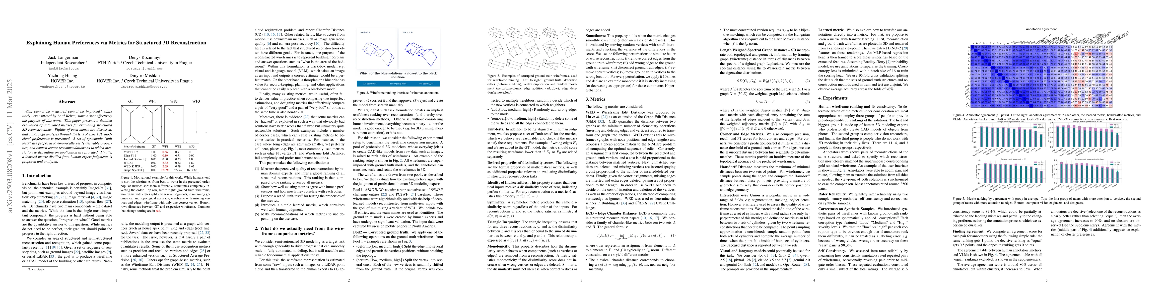 Thumbnail for Explaining Human Preferences via Metrics for Structured 3D
  Reconstruction